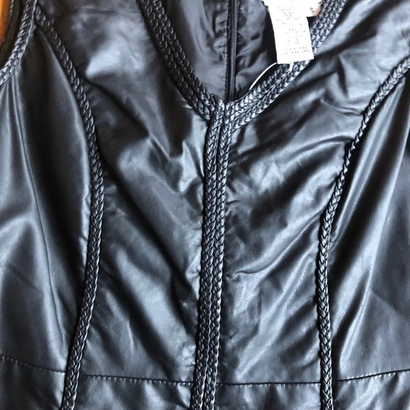 Max Studio Leather/Braided Dress - Picture 3 of 4
